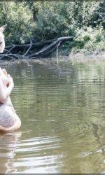 Нудизм                                          Devonki.net Сексуальная нудистка у реки